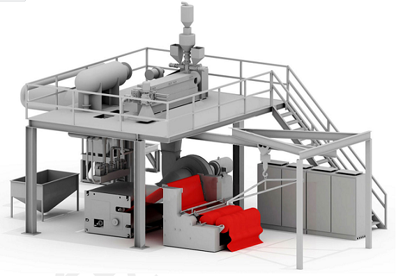 金纬机械聚丙烯口罩M层熔喷无纺布生产线
